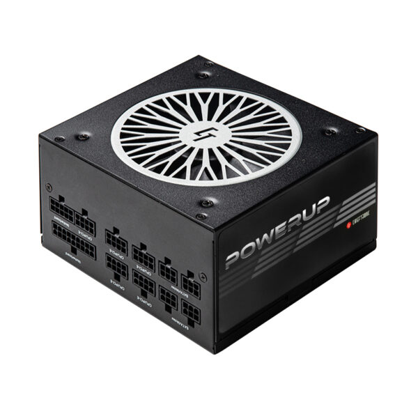 SURSA Chieftec Chieftronic PowerUp 750 W, modulara, certificare 80 Plus Gold, ventilator 120 mm x 1, PCI-E 6+2 pin x 4, SATA x 14, „GPX-750FC” (timbru verde 2 lei)