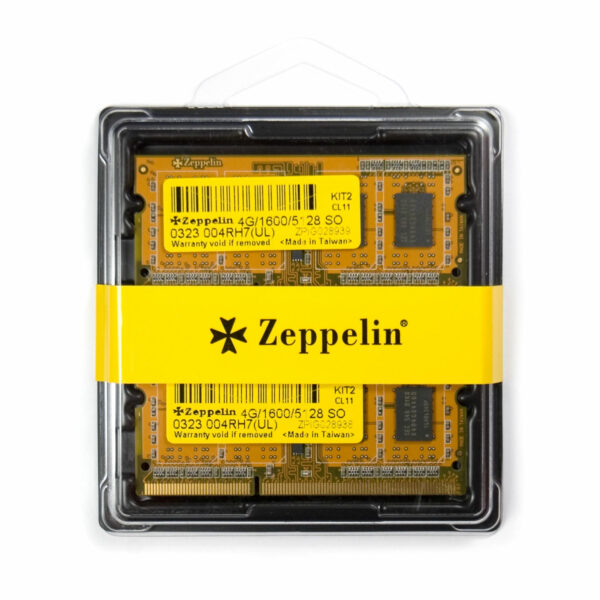 SODIMM Zeppelin, DDR3/1600 8GB (kit 2 x 4GB) retail „ZE-SD3-8G1600-KIT”