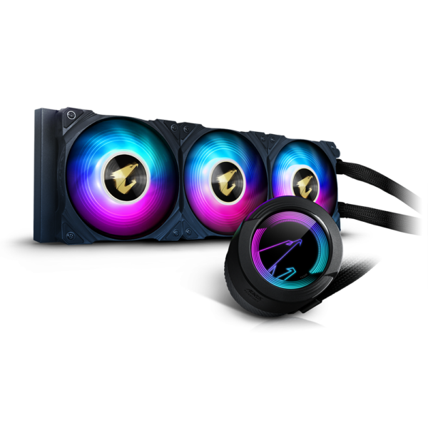 Cooler Gigabyte „AOR WATERFORCE 360”, skt universal, racire cu lichid, ventilator 120 mm x 3, 2500 rpm, iluminat RGB, „AOR WATERFORCE 360” (timbru verde 2.00 lei)