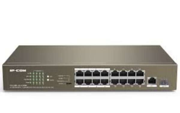 IP-COM 16-PORT+2GB/1SFP UNMNG POE SWITCH „F1118P-16-150W” (timbru verde 2 lei)