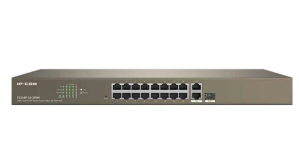 IP-COM 16-PORT+2GB/1SFP MNG POE SWITCH „F1218P-16-250W” (timbru verde 2 lei)