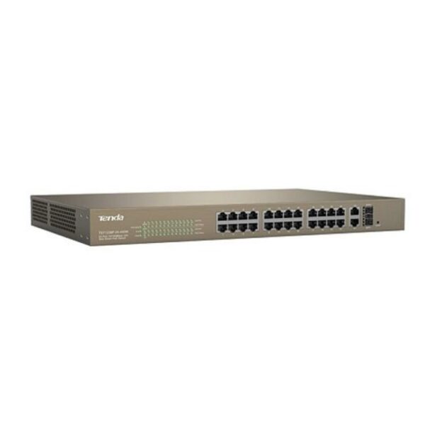 TENDA 24-PORT+2GB WEB SMART POE SWITCH „TEF1226P-24-440W” (timbru verde 2 lei)