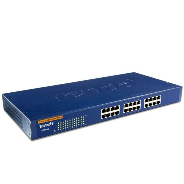 SWITCH TENDA 24-PORT GIGABIT ETHERNET SWITCH „TEG1024G” (timbru verde 2 lei)