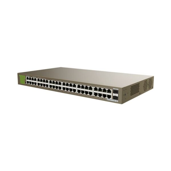 TENDA 48-PORT+ 2 SFP UNMANAGED SWITCH „TEG1050F” (timbru verde 2 lei)