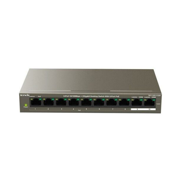 TENDA 9-PORT PoE SWITCH TEG1109P-8-102W „TEG1109P-8-102W” (timbru verde 2 lei)