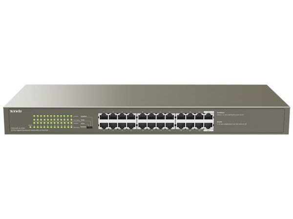 TENDA 24PORT GIGABIT ETHERNET SWITCH POE „TEG1124P-24-250W” (timbru verde 2 lei)