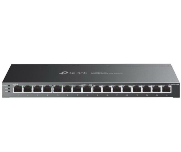 Switch POE TP-Link, 16-Port Gigabit Smart Switch with 8-Port Gigabit PoE+, 120 W PoE Budget, „TL-SG2016P” (timbru verde 2 lei)