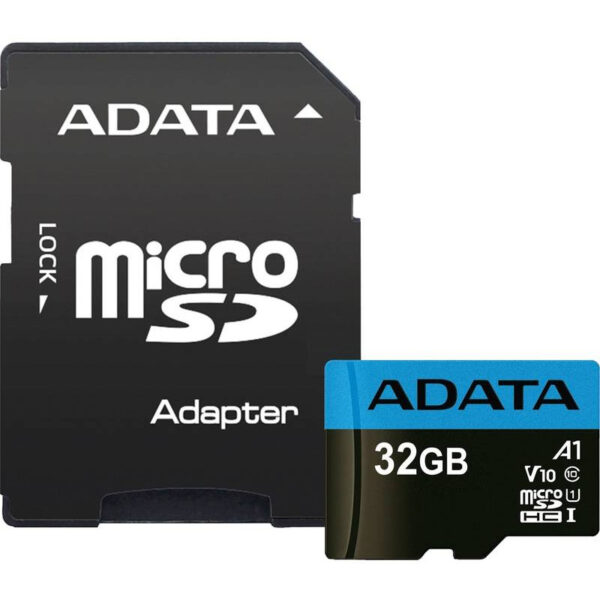 CARD MicroSD ADATA, 32 GB, MicroSDXC, clasa 10, standard UHS-I U1 „AUSDH32GUICL10A1-RA1” (timbru verde 0.03 lei)