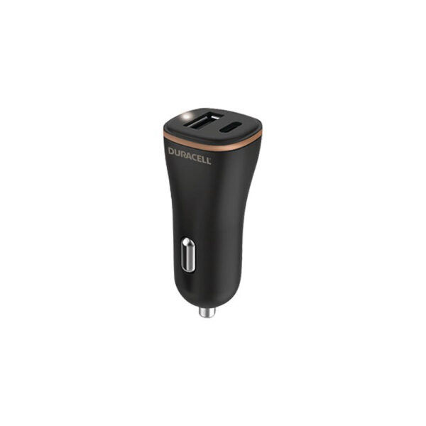 Incarcator auto Duracell dual USB-A + USB-C PD 27WBlack „DR6026A” (timbru verde 0.18 lei)