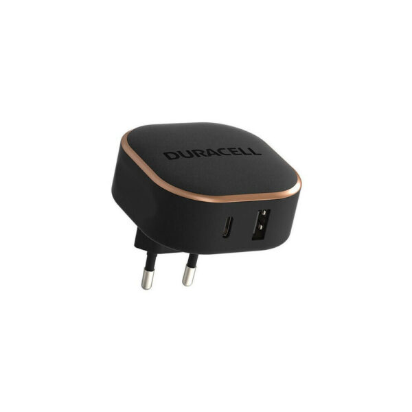 Incarcator Duracell USB-A + USB-C PPS 30WBlack „DRACUSB20-EU” (timbru verde 0.18 lei)