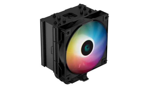 Cooler Deepcool „AG500 BK ARGB”, compatibil skt. Intel si AMD, racire cu aer, ventilator 120 mm, 1850 rpm, inaltime cooler , 5 heatpipe, iluminat RGB „R-AG500-BKANMN-G-1” (timbru verde 2.00 lei)