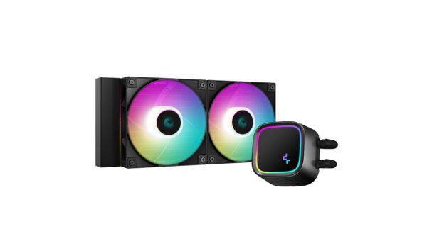 Cooler Deepcool „LE520”, compatibil skt. Intel si AMD, racire cu lichid, ventilator 120 mm x 2, 2250 rpm, iluminat RGB, „R-LE520-BKAMMN-G-1” (timbru verde 2.00 lei)