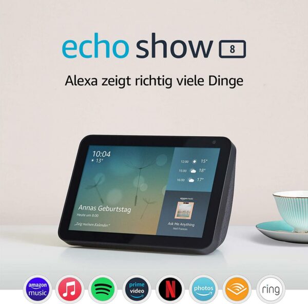 Amazon Echo Show 8 (1st Gen), Black „B07SNPKX5Y” (timbru verde 0.8 lei)