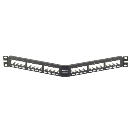 PANDUIT 19 24-Port Angled Modular Patch Panel Mini-Com RoHS complaint „CPA24BLY”