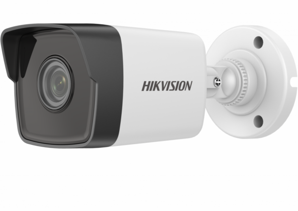 CAMERA IP Hikvision, bullet pt. interior | exterior, dist. IR 30 m, tip lentila fixa 4 mm, 4 Mpx, PoE, slot SD card, „DS-2CD1043G0-I4C” (timbru verde 0.8 lei)