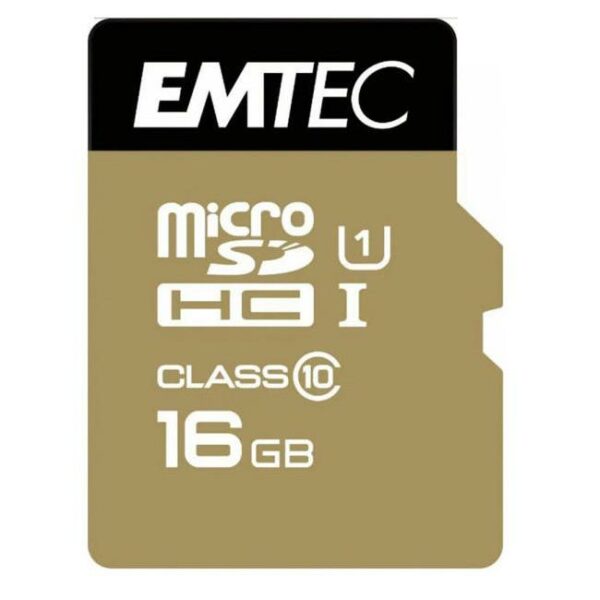 MICRO SD MICROSDHC 16GB CL10 EMTEC „EKMSDM16GHC10QL” (timbru verde 0.03 lei)
