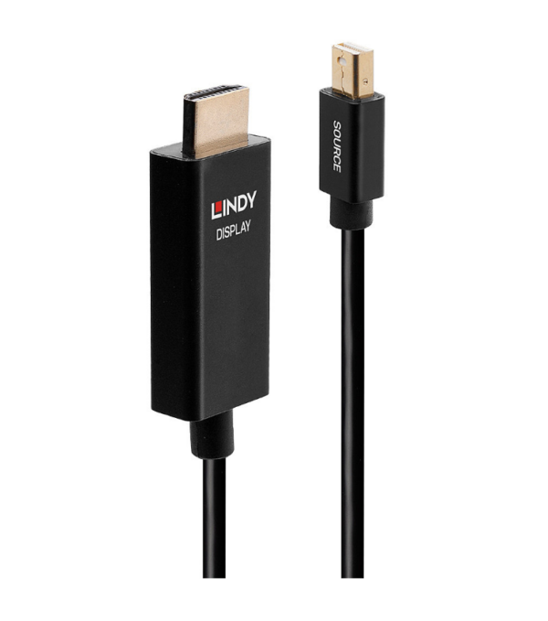 Cablu Lindy 1m Mini DP la HDMI (HDR) „LY-40921” (timbru verde 0.18 lei)