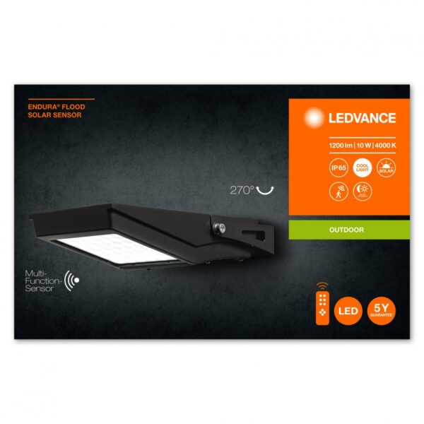 ENDURA FLOOD SOLAR SEN REM 10W 840 LEDV „000004058075762350” (timbru verde 2.00 lei)