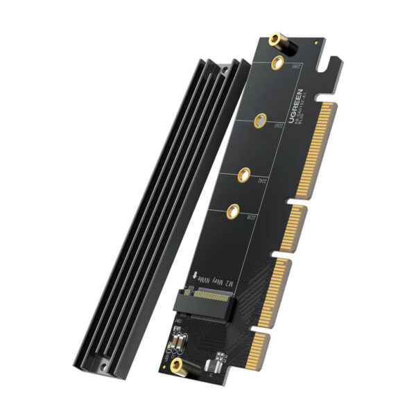 ADAPTOR Ugreen, „CM465” M.2 (M)(NVMe) la PCle 4.0, adaptor pt. SSD M.2 cu form factor 2280/2260/2242/2230, radiator (Heat Sink) „30715” – 6957303837151