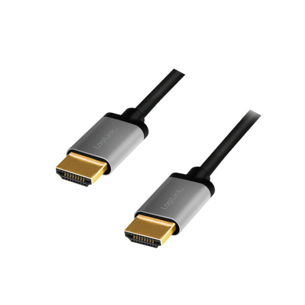 CABLU video Logilink, HDMI (T) la HDMI(T), rezolutie maxima 4K UHD (3840 x 2160) la 60 Hz, conectori auriti, 5m, negru, „CH0013” (timbru verde 0.08 lei)