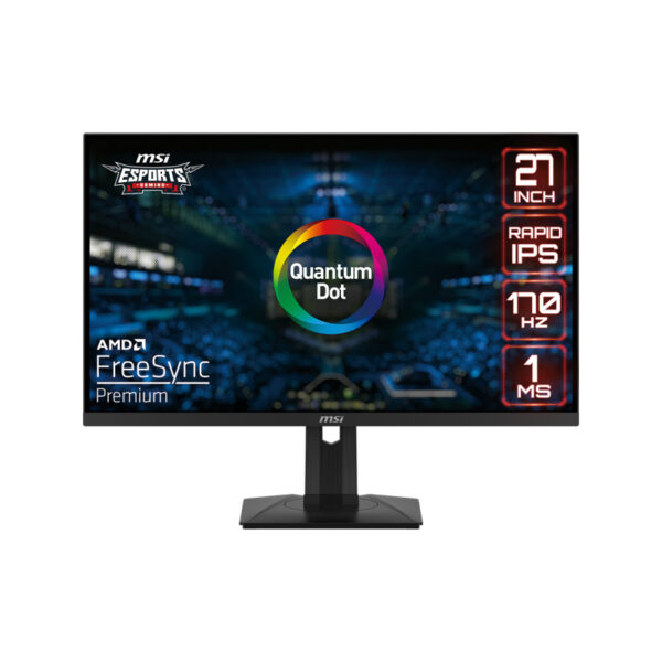 MSI G274QPF QD 27inch Rapid IPS WQHD 170Hz 1ms 300cd/m2 HDMIx2 DP USB Type C pivot „G274QPF QD” (timbru verde 7 lei)