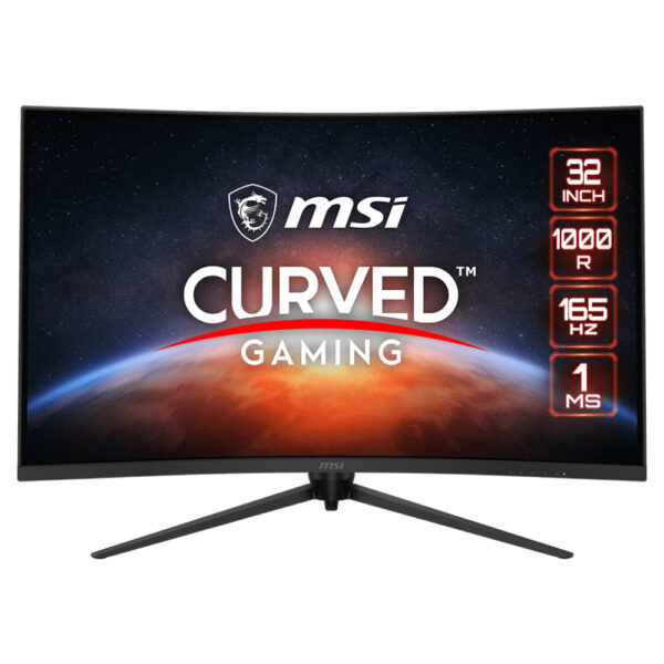 MSI Optix G321CQP 31.5inch Curved 1000R VA WQHD 250cd/m2 165Hz 4ms 2xHDMI DP „OPTIX G321CQP” (timbru verde 7 lei)