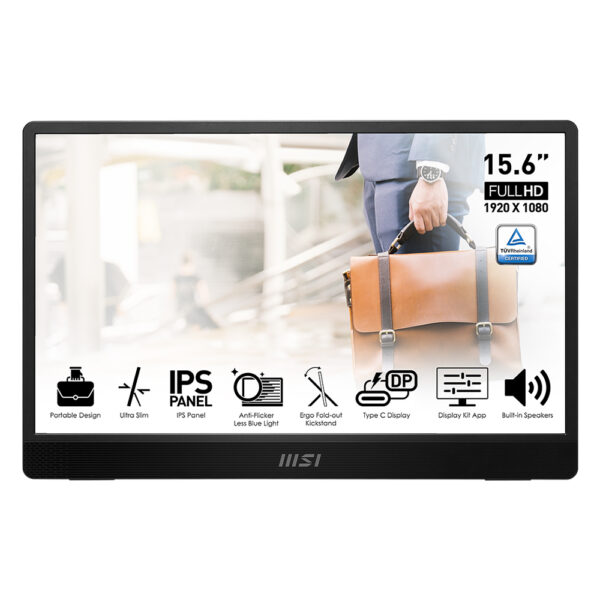 MSI Pro MP161 15.6inch IPS 60Hz 4ms HDMI 2xUSB Type C 2 Speaker 2y Warranty Gray „PRO MP161” (timbru verde 7 lei)