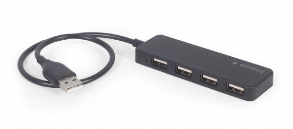 HUB extern GEMBIRD, porturi USB: USB 2.0 x 4, conectare prin USB, cablu 0,30 m, negru, „UHB-U2P4-06” (timbru verde 0.8 lei) – 8716309124713