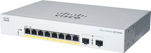 CBS220 SMART 8-PORT GE POE EXT/PS 2X1G SFP „CBS220-8P-E-2G-EU” (timbru verde 2 lei)