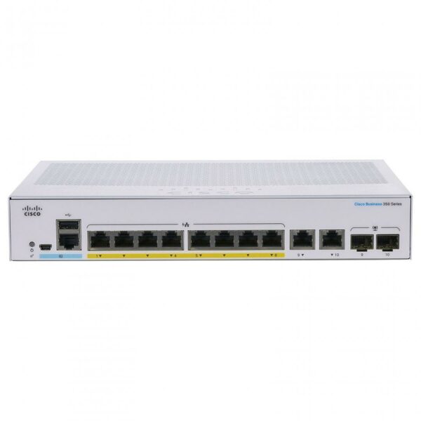 CISCO CBS350-8FP-E-2G 8GB 2SFP SW POE „CBS350-8FP-E-2G” (timbru verde 2 lei)