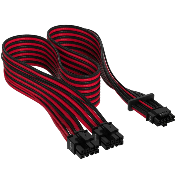 Corsair Cablu premium 12+4pin, PCIe Gen 5, 12VHPWR, 600W, Type 4, fire invelite individual, Rosu/Negru „CP-8920334”