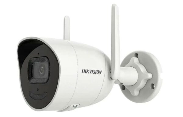 CAMERA IP Hikvision, bullet pt. interior | exterior, dist. IR 30 m, tip lentila fixa 2.8 mm, 2 Mpx, microfon, carcasa metal si plastic, slot SD card, „DS-2CV2026G0-IDW2D” (timbru verde 0.8 lei)