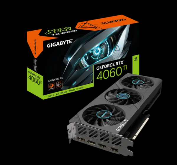 PLACA VIDEO GIGABYTE GEFORCE RTX 4060 TI EAGLE OC 8G „N406TEAGLE OC-8G”