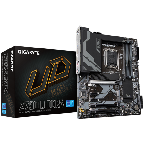 GIGABYTE Mainboard Desktop Z790 D4 LGA 1700 4xDDR4 1xHDMI 1xDP 2.5GLAN 1xPCI Express x16 4.0 1xPCI Express x16 3.0 2xPCI Express x1 3.0 3xM.2 6xSATA3) ATX „Z790_D_DDR4”