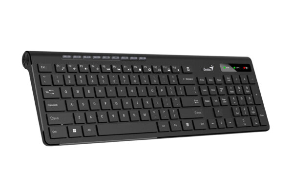 TASTATURA GENIUS wireless, multimedia, 104 taste + 12 taste multimedia, design ergonomic, USB, negru, „SlimStar 7230” „31310021400” (timbru verde 0.8 lei)