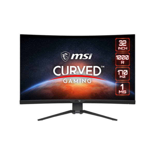 MSI G322CQP 31.5inch VA 2560×1440 Curve 1000R 170Hz 1ms 2xHDMI DP Tilt/Height/Swivel Black „G322CQP” (timbru verde 7 lei)