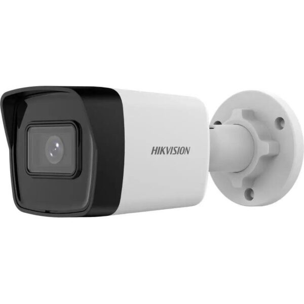 CAMERA IP Hikvision, bullet pt. interior | exterior, dist. IR 30 m, tip lentila fixa 2.8 mm, 4 Mpx, microfon, PoE, carcasa metal si plastic, slot SD card, „DS-2CD1043G2-IUF28” (timbru verde 0.8 lei)