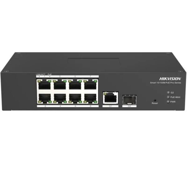 SWITCH 8PORTURI 110W 5.6 GB SMARTMANAGED „DS-3T1310P-SI/HS” (timbru verde 2 lei)