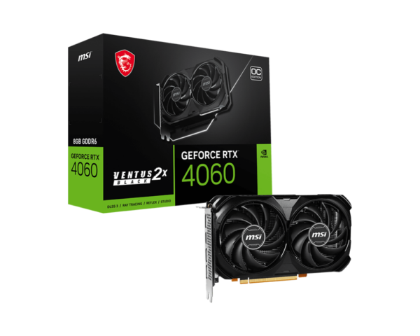 GeForce RTX 4060 VENTUS 2X BLACK 8 GB OC „GEFORCE RTX 4060 VENTUS 2X BLACK 8G OC”