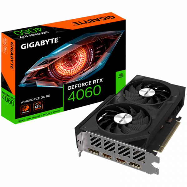 GB GEFORCE RTX 4060 WINDFORCE OC 8G „GV-N4060WF2OC-8GD”