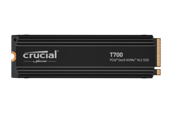 Crucial T700 1TB PCIe Gen5 NVMe M.2 SSD with heatsink, EAN: 649528936714 „CT1000T700SSD5”