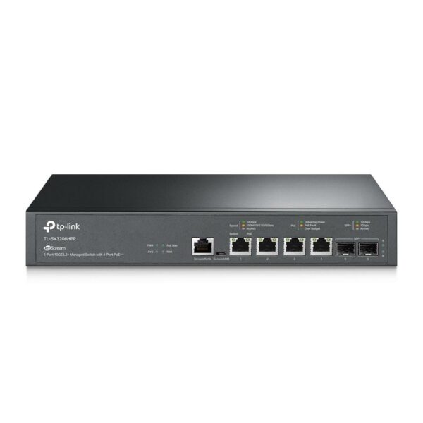 SWITCH TP-LINK 16 porturi JetStream cu Management | 6xxxx Porturi 10GE si 4xxxx Porturi PoE++. carcasa metalica „TL-SX3206HPP” (timbru verde 2 lei)