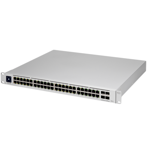 Ubiquiti Layer 3 switch with (48) GbE RJ45 ports and (4) 10G SFP+ ports. „USW-PRO-48-EU” (timbru verde 2 lei)