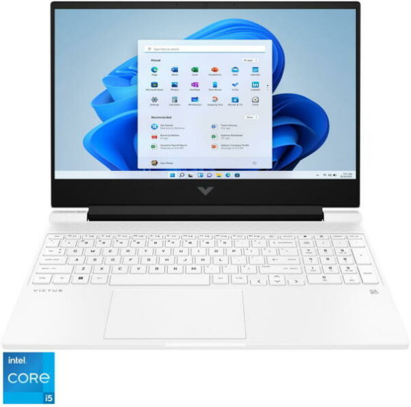 HP VICTUS 15-fa0027nq Intel Core i5-12450H 15.6inch FHD AG 16GB DDR4 512GB PCIe RTX 3050 4GB W11H Ceramic White „81N95EA#AKE” timbru verde 4 lei