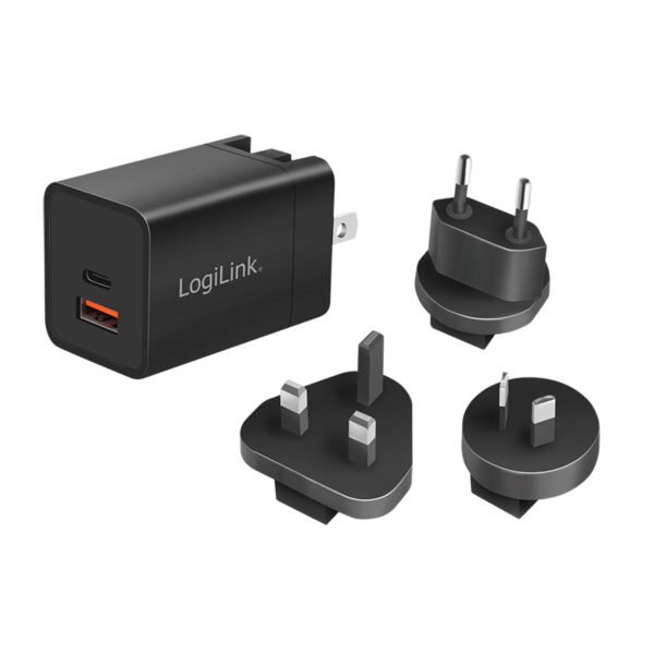 ADAPTOR LOGILINK,Socket EU/AU/ UK x 1,USBx1,5 V/3 A,9 V/3 A,12 V/2.5A,15V/2A,20V.5A,prot.supracurent/supratens/ scurtcircuit/supraincalzire, bk „PA0301”