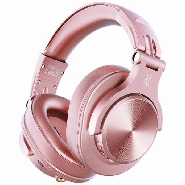 Casca OneOdio wireless, cu fir, tip over ear, utilizare multimedia, DJ, conectare prin Bluetooth 5.2 | Jack 3.5 mm | Jack 6.35 mm, difuzor 40 mm, impedanta 32 Ohm, acumulator 650 mAh, roz, „Fusion-A70-Pink” (timbru verde 0.8lei)