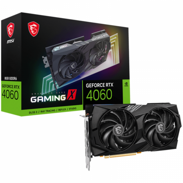 MSI Video Card Nvidia GeForce RTX 4060 GAMING X 8G, 8GB GDDR6, 128bit, Boost: 2595 MHz, 3072 CUDA Cores, PCIe 4.0, 3x DP 1.4a, HDMI 2.1a, RAY TRACING, Dual Fan, 1x 8pin, 550W Recommended PSU, 3Y „RTX_4060_GAMING_X_8G”