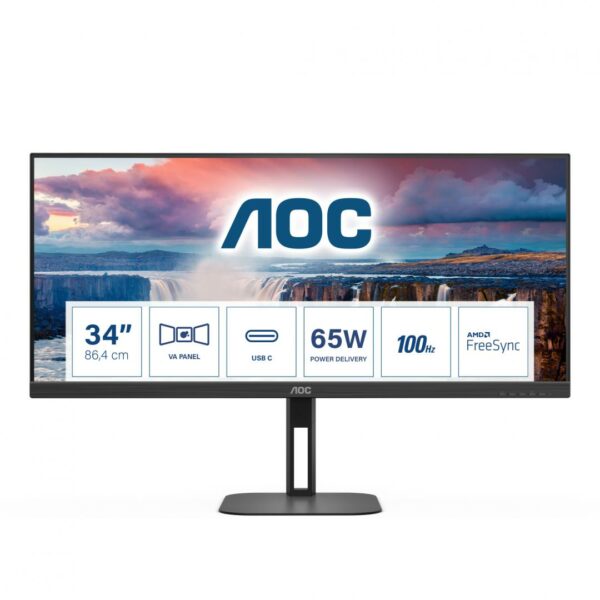 MONITOR 34″ AOC U34V5C/BK „U34V5C/BK” (timbru verde 7 lei)