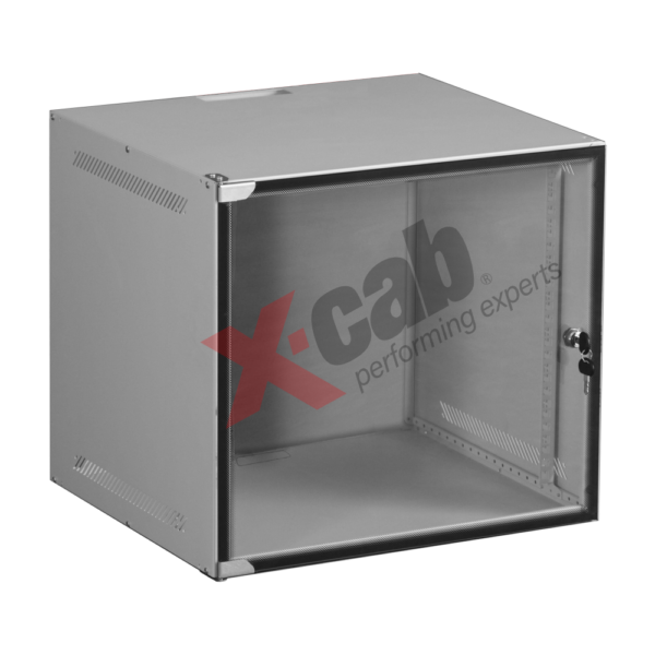 Cabinet metalic de perete 19″, tip rack wallmount, 6U 520×450 mm, Xcab WS Gri „Xcab-6U45WS.7035”