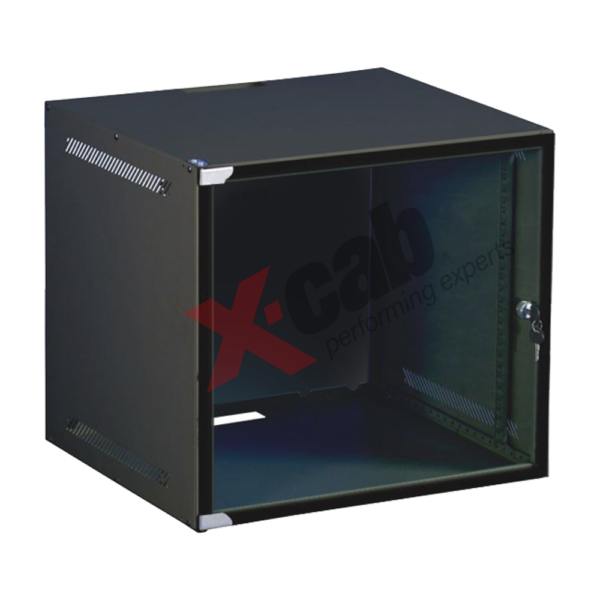 Cabinet metalic de perete 19″, tip rack wallmount, 6U 520×450 mm, Xcab WS Negru „Xcab-6U45WS.9004”